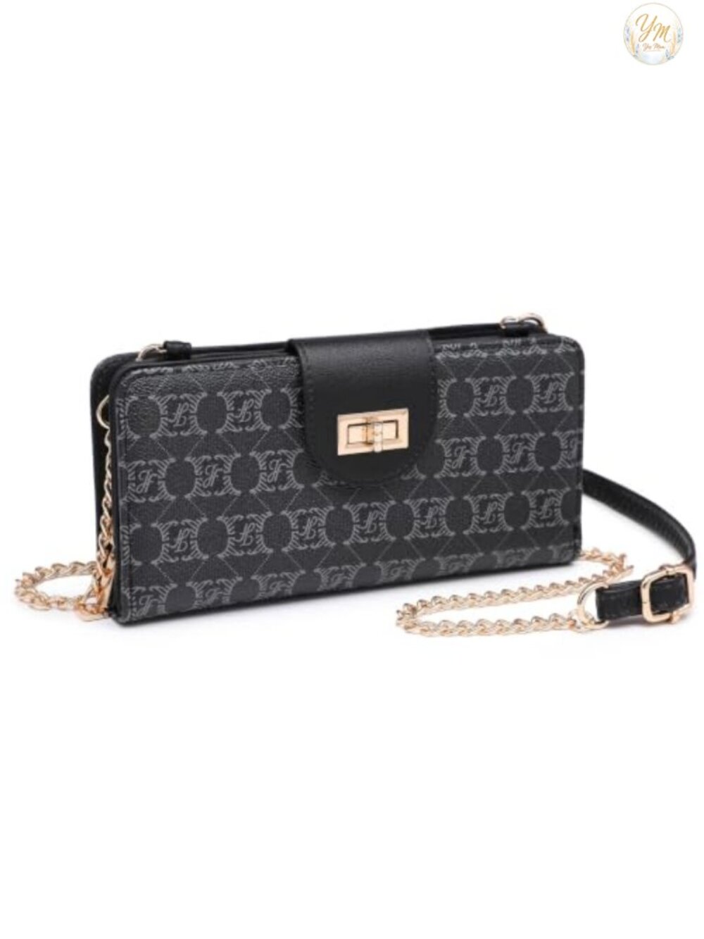 Vegan Leather Crossbody Wallet Purse with Phone Pocket & Card Slots